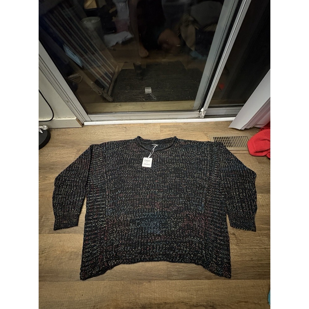 NEW Davi & Dani Sweater Womens 2X Soft Cozy Birds Eye ROLL NECK J Crew Style
